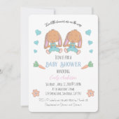 Carte d'invitation pour la baby shower de Pâques / (Devant)