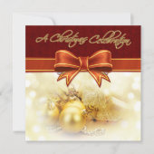 Carte d'invitation pour la célébration de Noël Red (Devant)