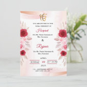 Carte d'invitation pour la cérémonie Roka, fiançai (Debout devant)