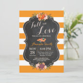 Carte d'invitation pour la douche nuptiale automne (Debout devant)