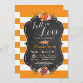 Carte d'invitation pour la douche nuptiale automne (Devant / Derrière)