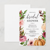 Carte d'invitation pour la douche nuptiale Bliss d (Devant / Derrière)