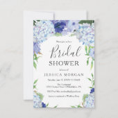 Carte d'invitation pour la douche nuptiale Blue Hy (Devant)