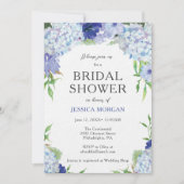 Carte d'invitation pour la douche nuptiale Blue Hy (Devant)