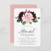 Carte d'invitation pour la douche nuptiale Brousse (Devant / Derrière)