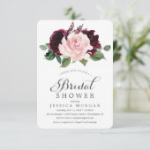 Carte d'invitation pour la douche nuptiale Brousse (Debout devant)