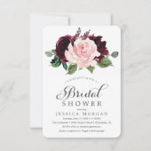 Carte d'invitation pour la douche nuptiale Brousse (Devant)