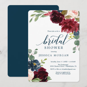 Carte d'invitation pour la douche nuptiale de la m