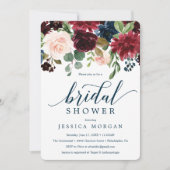 Carte d'invitation pour la douche nuptiale de la m (Devant)