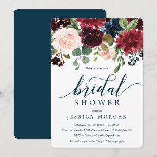 Carte d'invitation pour la douche nuptiale de la m