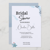 Carte d'invitation pour la douche nuptiale d'hiver (Devant / Derrière)