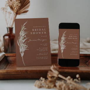 Carte d'invitation pour la douche nuptiale en terr