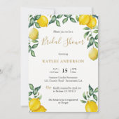Carte d'invitation pour la douche nuptiale Lemons (Devant)