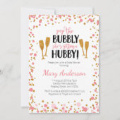 Carte d'invitation pour la douche nuptiale - or et (Devant)