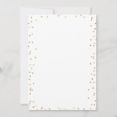 Carte d'invitation pour la douche nuptiale - or et (Dos)