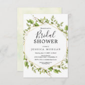 Carte d'invitation pour la douche nuptiale Woodlan (Devant / Derrière)