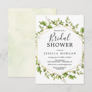 Carte d'invitation pour la douche nuptiale Woodlan