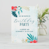 Carte d'invitation pour la fête d'anniversaire Blu (Debout devant)