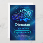 Carte d'invitation pour la fête d'anniversaire Blu (Devant / Derrière)