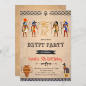 Carte d'invitation pour la fête d'anniversaire d'É (Devant / Derrière)