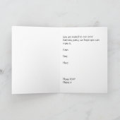 Carte d'invitation pour la fête d'anniversaire du  (Intérieur)