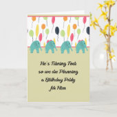 Carte d'invitation pour la fête d'anniversaire du  (Fleur jaune)