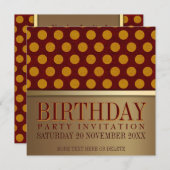 Carte d'invitation pour la fête d'anniversaire Ret (Devant / Derrière)