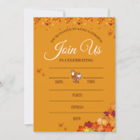 Carte d'invitation pour la fête d'automne