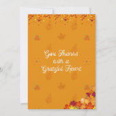 Carte d'invitation pour la fête d'automne (Dos)