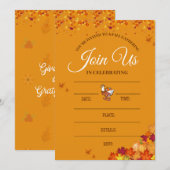 Carte d'invitation pour la fête d'automne (Devant / Derrière)
