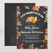 Carte d'invitation pour la fête de bébé Citrouille (Devant / Derrière)
