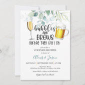 Carte d'invitation pour la fête de couples Bulles  (Devant)