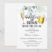 Carte d'invitation pour la fête de couples Bulles  (Devant / Derrière)