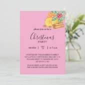 Carte d'invitation pour la fête de Noël (Debout devant)