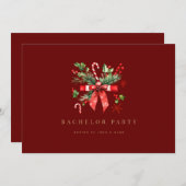 Carte d'invitation pour la fête de Noël (Devant / Derrière)