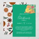 Carte d'invitation pour la fête de Noël (Devant / Derrière)