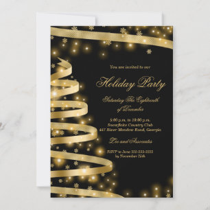 Carte d'invitation pour la fête de Noël au pied du