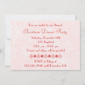 Carte d'invitation pour la fête de Noël rouge et b (Dos)