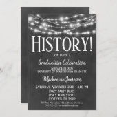 Carte d'invitation pour la fête de remise des dipl (Devant / Derrière)