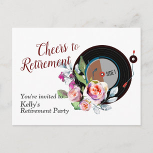 carte d'invitation pour la fête de retraite musica
