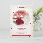 Carte d'invitation pour la fête de Saint-Valentin (Debout devant)