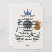 Carte d'invitation pour la fête des pères (Dos)