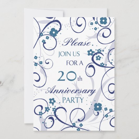 Carte d'invitation pour la fête du 20e anniversair (Devant)