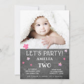 Carte d'invitation pour la fête du 2e anniversaire (Devant)