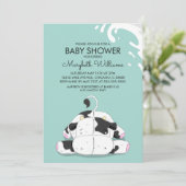 Carte d'invitation pour la fête du Baby shower de  (Debout devant)