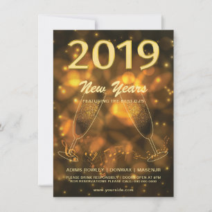 Carte d'invitation pour la fête du Nouvel An