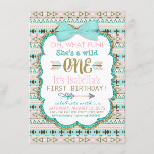 Carte d'invitation pour la fête du premier anniver