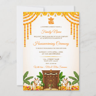 Carte d'invitation pour la pendaison de crémaillèr