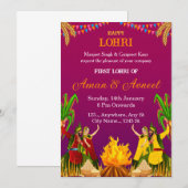 Carte d'invitation pour la première célébration de (Devant / Derrière)