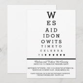 Carte d'invitation pour la réception de mariage ap (Devant / Derrière)